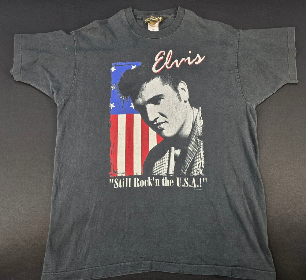 Vintage Elvis Presley Single Stitch Graceland Made in USA Graphic Tee XXL
